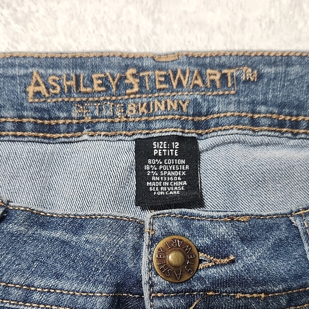 Ashley Stewart Blue Skinny Jeans - Picture 3 of 11